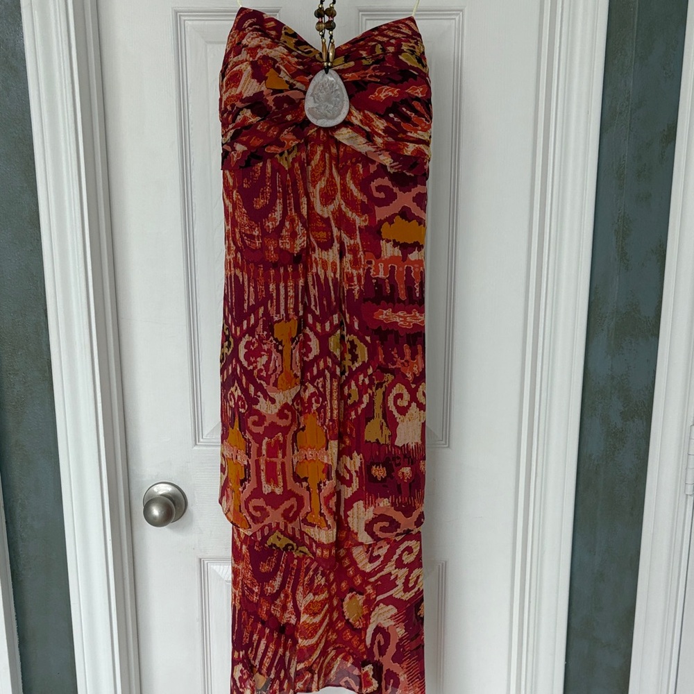 New Red and Orange Midi Dress by Sangria